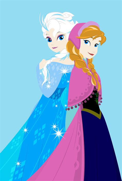 Elsa and Anna - Disney Princess Fan Art (34956659) - Fanpop