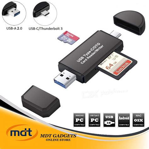 SD/Micro SD Card Reader Writer USB 2.0 Memory Card Reader OTG Adapter ...