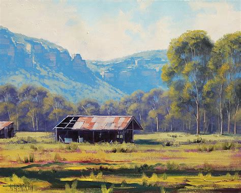 Australian Landscape Lithgow Painting by Graham Gercken