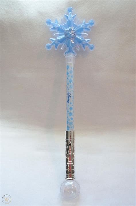 Disney on Ice * Light Up WAND * Frozen Elsa Princess Snowflake 22" blue ...