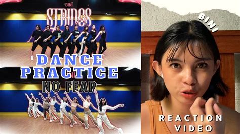 Reacting to BINI - 'Strings' & 'No Fear' Dance Practice Video | SHYNE ...