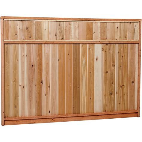 Unbranded 6 ft. x 8 ft. Premium Cedar Solid Top Fence Panel with ...