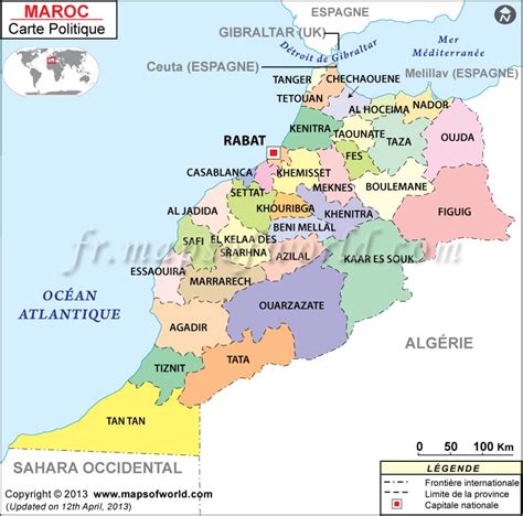 Carte maroc » Voyage - Carte - Plan