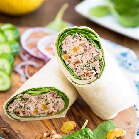 My go-to Tuna Wrap • The Healthy Foodie