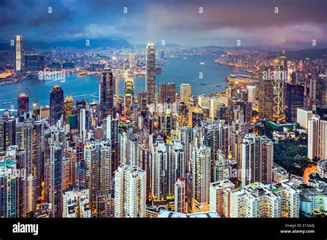 Hong Kong, China City Skyline Stock Photo - Alamy