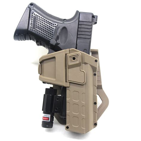 Tactical Movable Gun Holster For Glock 19 Pistol Case Polymer Waist ...