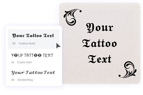 Tattoo Lettering Fonts