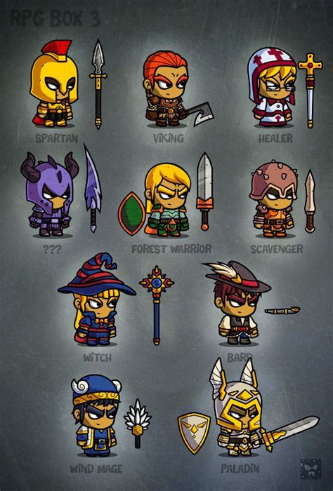 RPG CHARACTERS 3rd | 2d game art, Game character design, Game art