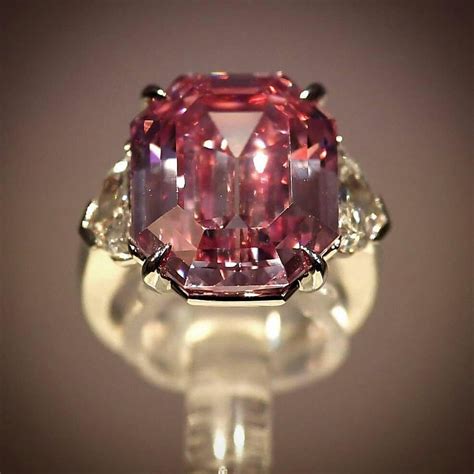 The Pink Legacy Diamond • 18.96-carat • Fancy Vivid Pink • Part of the ...