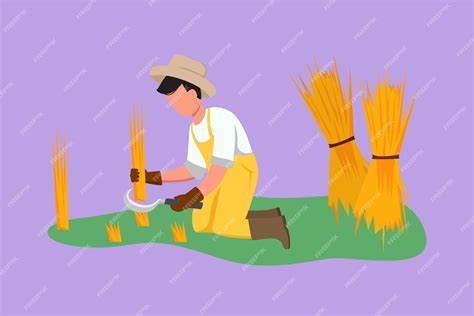 Premium Vector | Cartoon flat style drawing happy male farmer ...