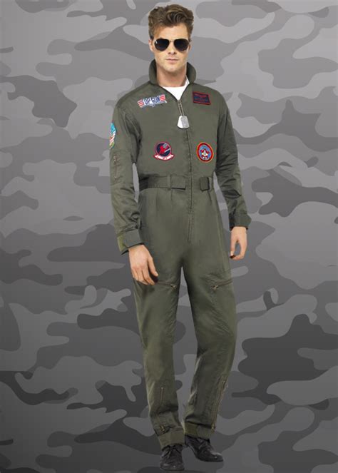 Mens Deluxe Top Gun Pilot Costume