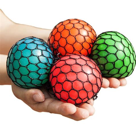 Mesh Squishy Ball Squeeze Grape Ball Relieve Pressure Ball | Kids ...