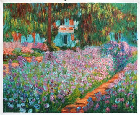 Irises in Monet's Garden 1900 - Claude Monet Paintings