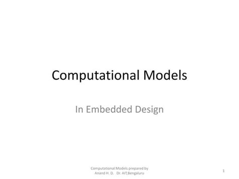 Computational models | PPT