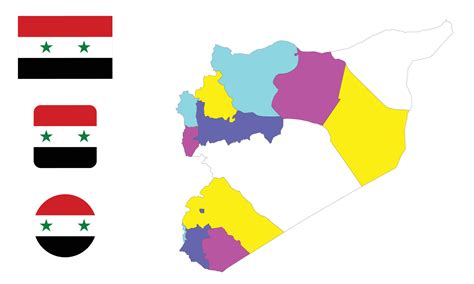 Map and flag of Syria 8211371 Vector Art at Vecteezy