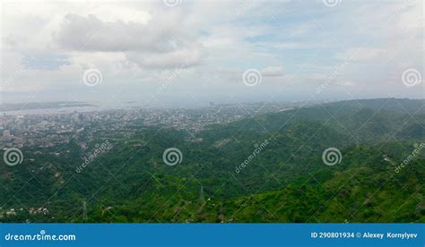 Aerial Panorama of Cebu City, Philippines. Stock Footage - Video of ...