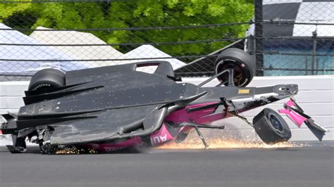 Indy 500: Loose tire flies over fencing toward fans after crash