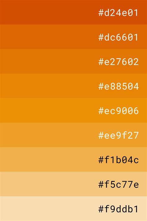 Orange color palette | Hex color palette, Orange color palettes ...