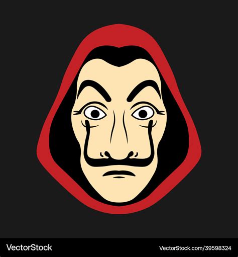 La casa de papel - money heist mask man Royalty Free Vector