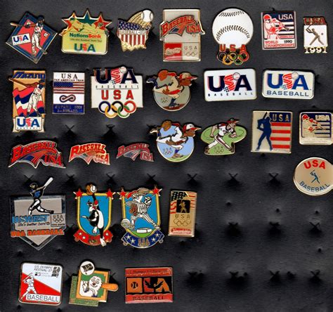 baseball pin collection display collecting : baseball USA pin ...