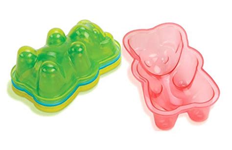 Ideas In Life Jumbo Gummy Bear Gelatin Molds - 4 Pack of Big Gummie ...