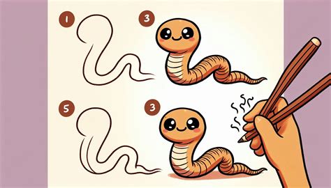 How to draw Caecilian - Trying drawing