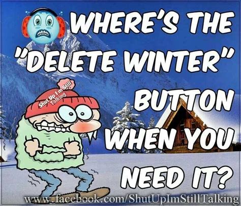 there's the deletee winter button when you need it? - cartoon