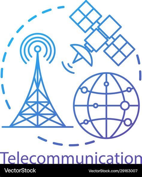 Telecommunication concept icon overall wireless Vector Image