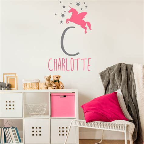 Personalised Unicorn Wall Stickers By Wall Art Quotes & Designs By ...