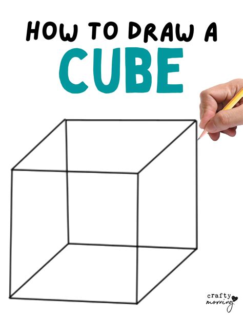 How to Draw a Cube (Step by Step) - Crafty Morning