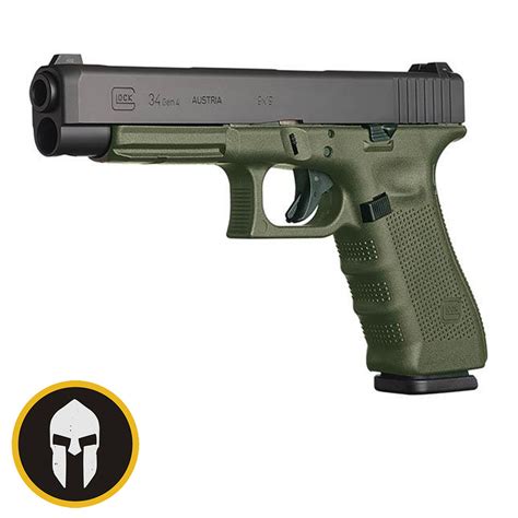 GLOCK MODEL 34 (GEN 4) MOS WITH OD GREEN FRAME & STANDARD SIGHTS ...