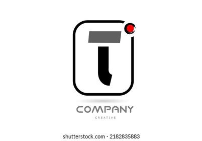 T Black White Alphabet Letter Logo Stock Vector (Royalty Free ...