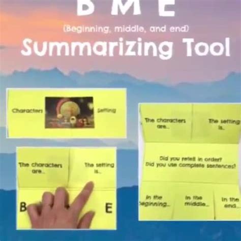 BME Summary- Sequence then Summarize by Make No Little Plans | TPT