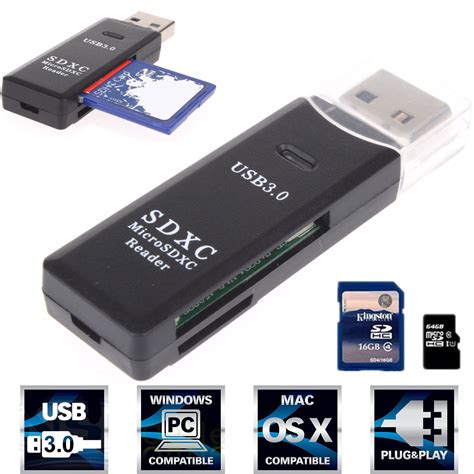 USB 3.0 Adapter USB card reader SD/Micro SD Card Reader For Windows ...