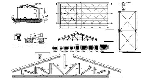 Steel Roof Truss Detail Drawing Dwg - Image to u