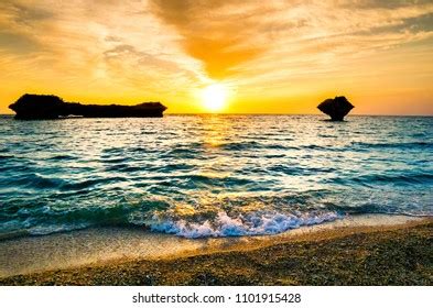 Beach Sunset Okinawa Stock Photo 1101915428 | Shutterstock