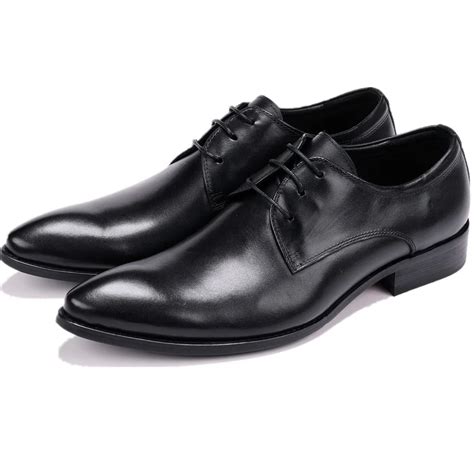 Fashion Derby Prom Shoes Mens Dress Shoes Genuine Leather Business ...