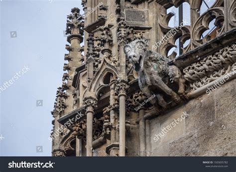 Elements Gothic Architecture Grotesque Chimera Gargoyle Stock Photo ...