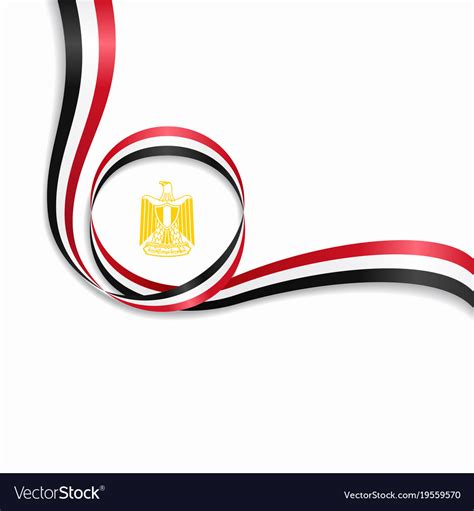 Egyptian wavy flag background Royalty Free Vector Image