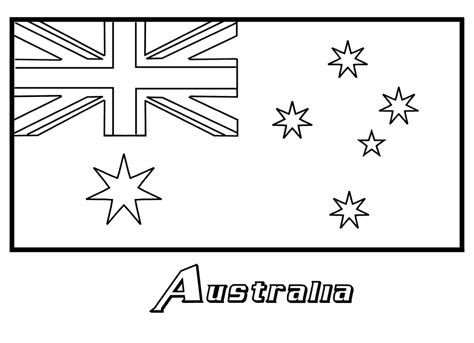 Australia Coloring Page | Flag coloring pages, Australia flag, Coloring ...