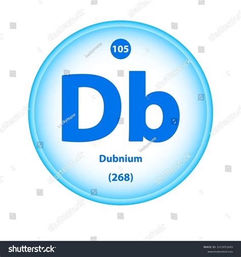 Structure Chemical Element Dubnium Db Symbol Stock Vector (Royalty Free ...