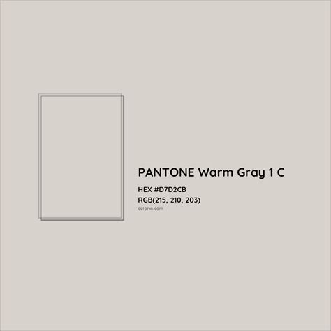 About PANTONE Warm Gray 1 C Color - Color codes, similar colors and ...