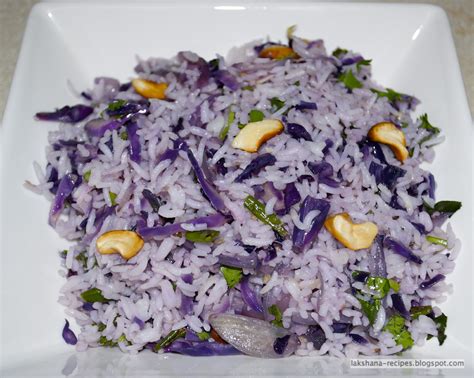 lakshana-recipes: Purple cabbage rice