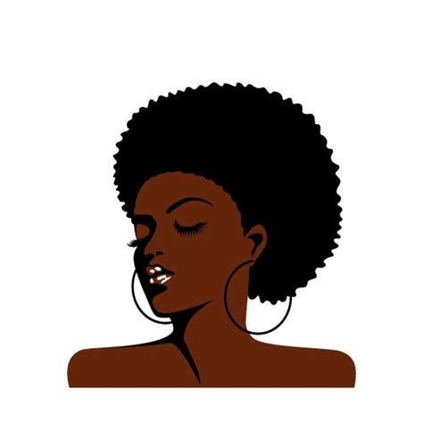 Woman With Afro Silhouette at GetDrawings | Free download