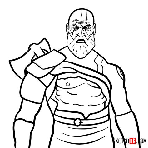 God Of War Kratos Face Drawing