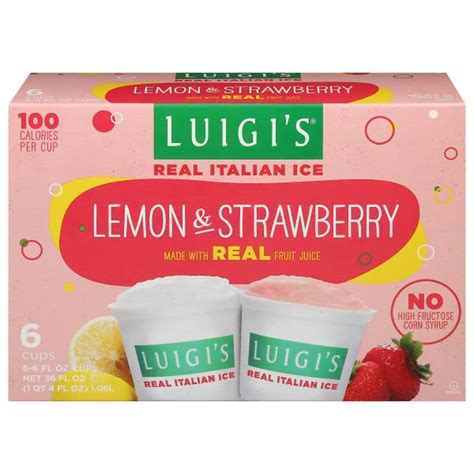 Luigi's Italian Ice, Real, Lemon & Strawberry | Publix Super Markets