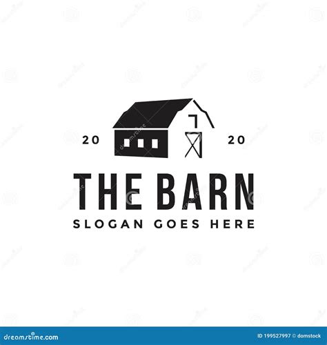 Vintage Retro Classic Minimalist Old Barn Farm Logo Icon Vector ...