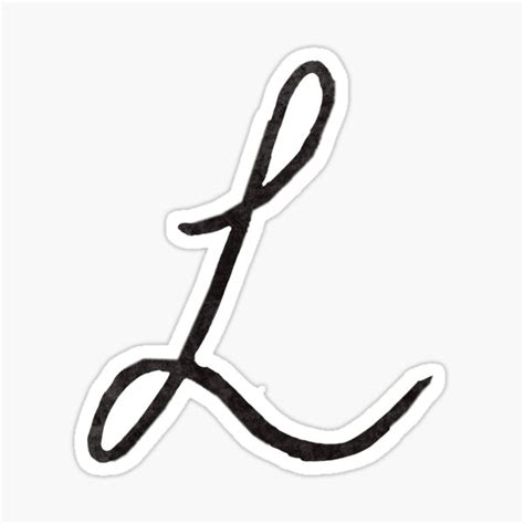 "Cursive L" Sticker for Sale by Leolarrr | Redbubble