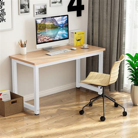 Feature: [MODERN SIMPLE DESK COMPUTER TABLE OFFICE DESKS ]- with metal ...