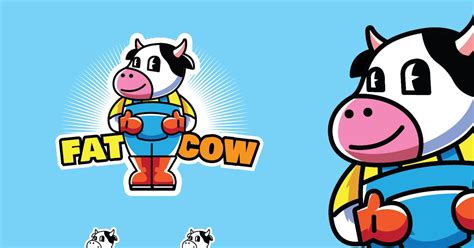 Fat Cow - Mascot & Esport Logo by aqrstudio on Envato Elements